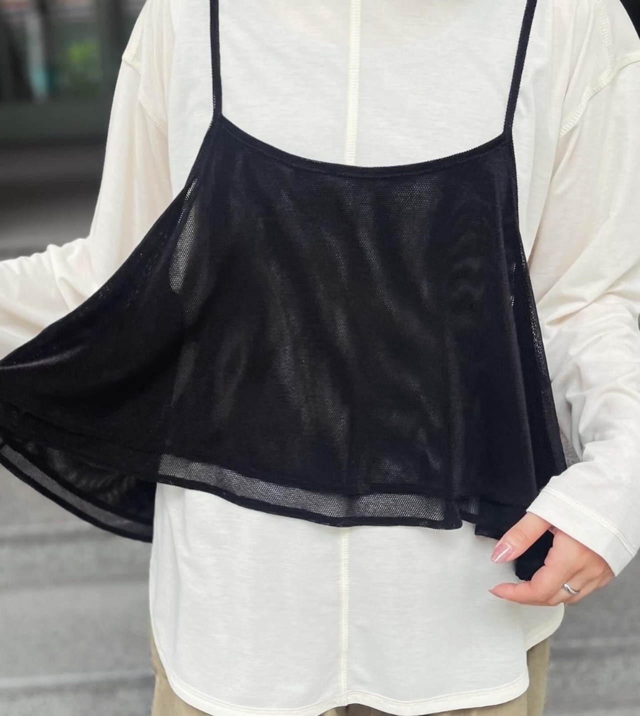 アンナケリー　Annakerry　メッシュベロアキャミソール