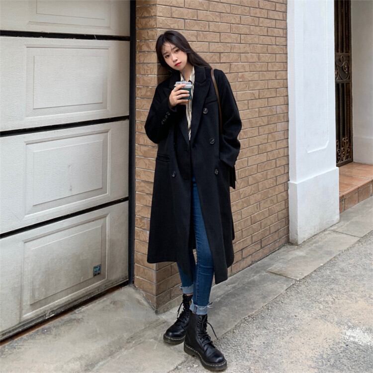 カジュアル 気質 長袖 暖かい ウィンター 大人気 中・長セクション ゆったりする ラペル