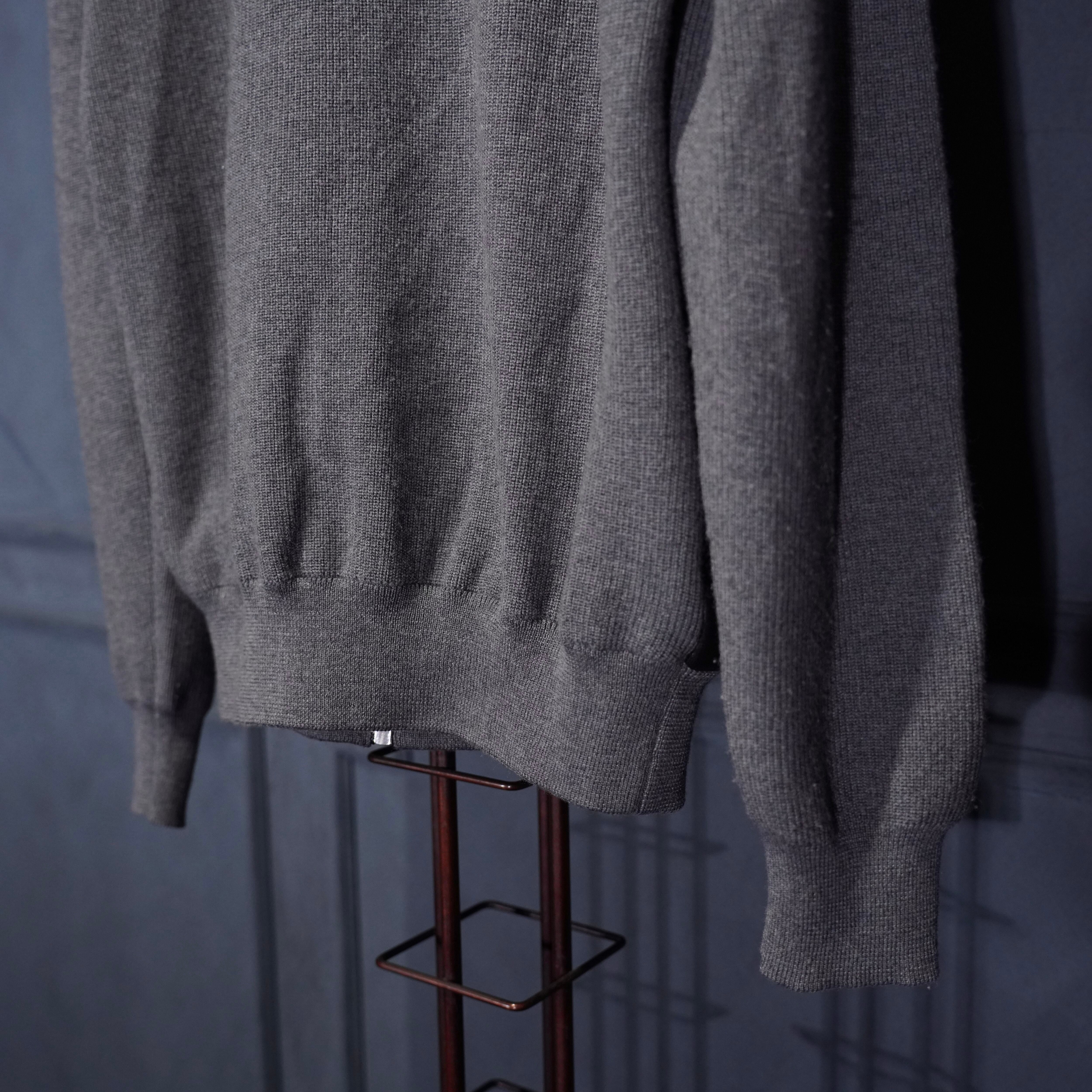 Salvatore Ferragamo LEATHER SWITCHED DRIVERS KNIT BLOUSON MADE IN