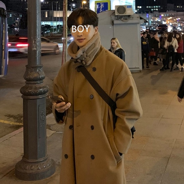 ミドル丈 チェスターコート ボア襟 襟ベルト ハイネック 無地 ドロップショルダー アウター 通勤 通学 メンズ 取寄 発送目安14 21日営業日 Laff Store For Men ショップ情報 配送スケジュールを必ずご確認下さい