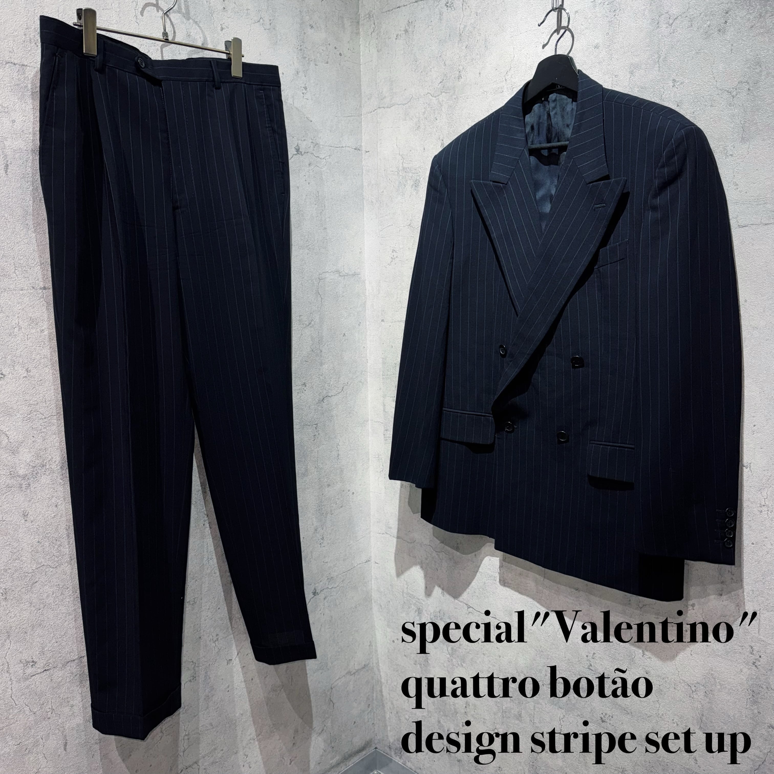 special"Valentino"quattro botão design stripe set up