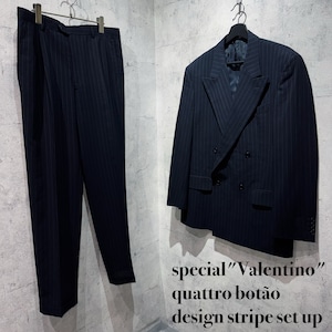 special"Valentino"quattro botão design stripe set up