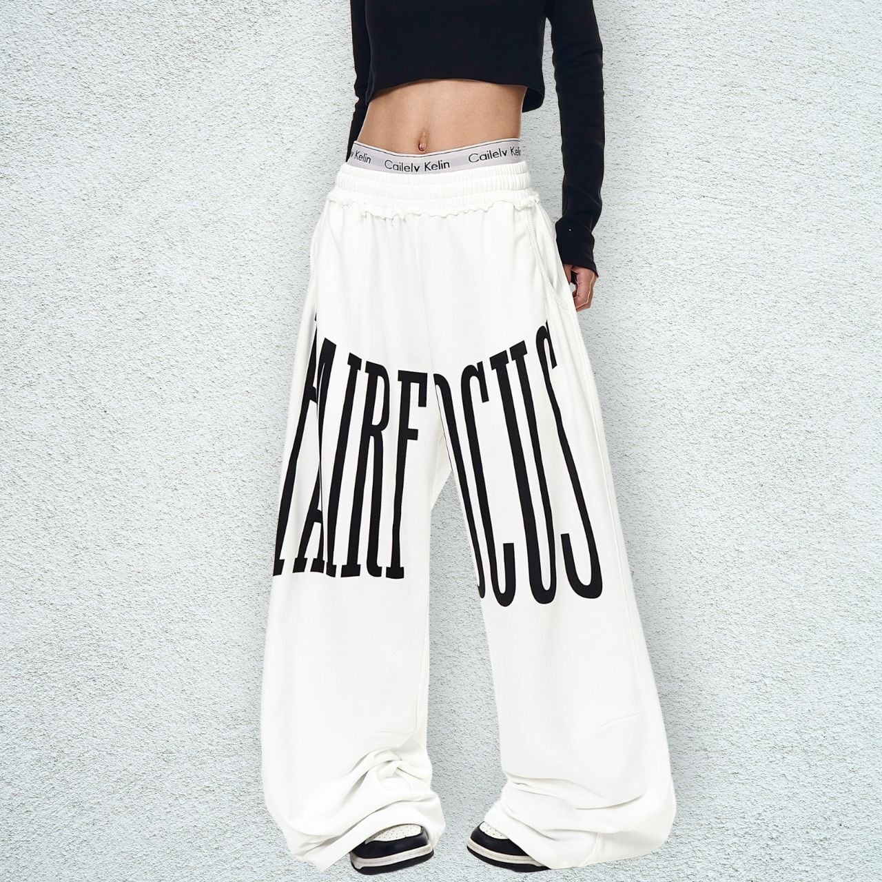 ビッグロゴストリートワイドパンツ 2col R00884