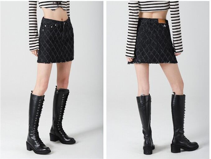 ANDWANG AND Garter mini skirt ブラック S AND Garter mini skirt (black)