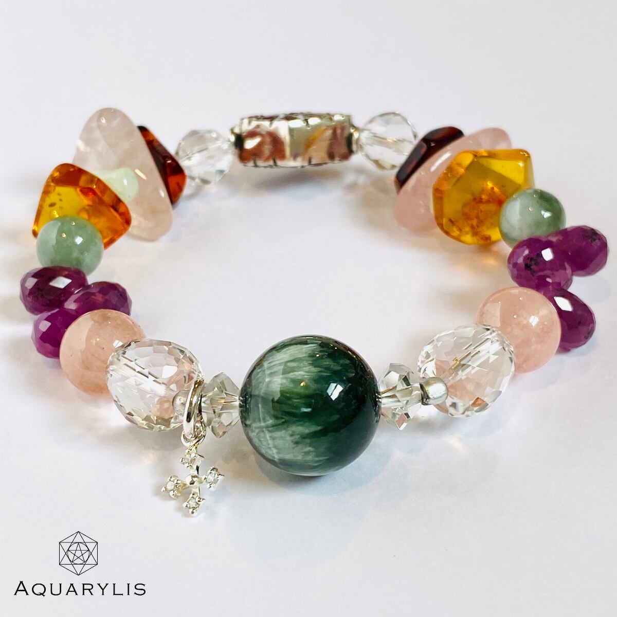 7月の誕生石♡愛と情熱の天然石インカローズ ブレスレット♪♪1点物