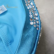 ボディコン コズドレ KOZdre KOZYA ドレス ワンピース ブルー系 シルバー系 水色 ランウェイモデル パーティ 発表会 練習 レッスン 大人可愛い スリット ロング丈 きれいめ フォーマル レッスンウェア シルバー装飾 光沢