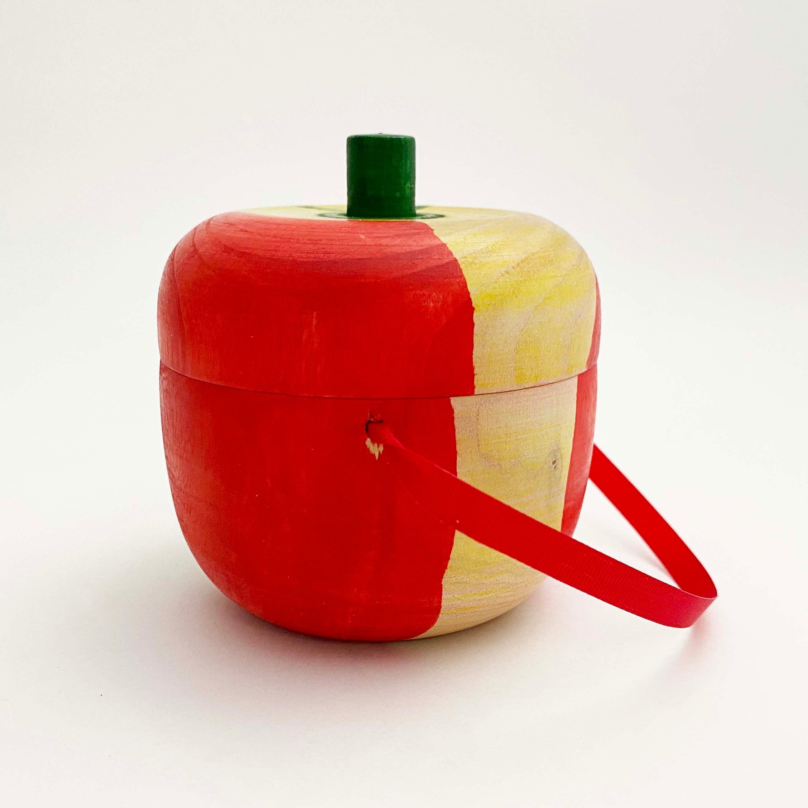 りんごのままごと独楽セット(遠刈田系/佐藤英裕工人作)