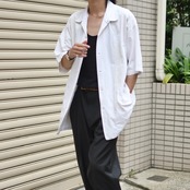 ~80's 3pocket cuba shirt white