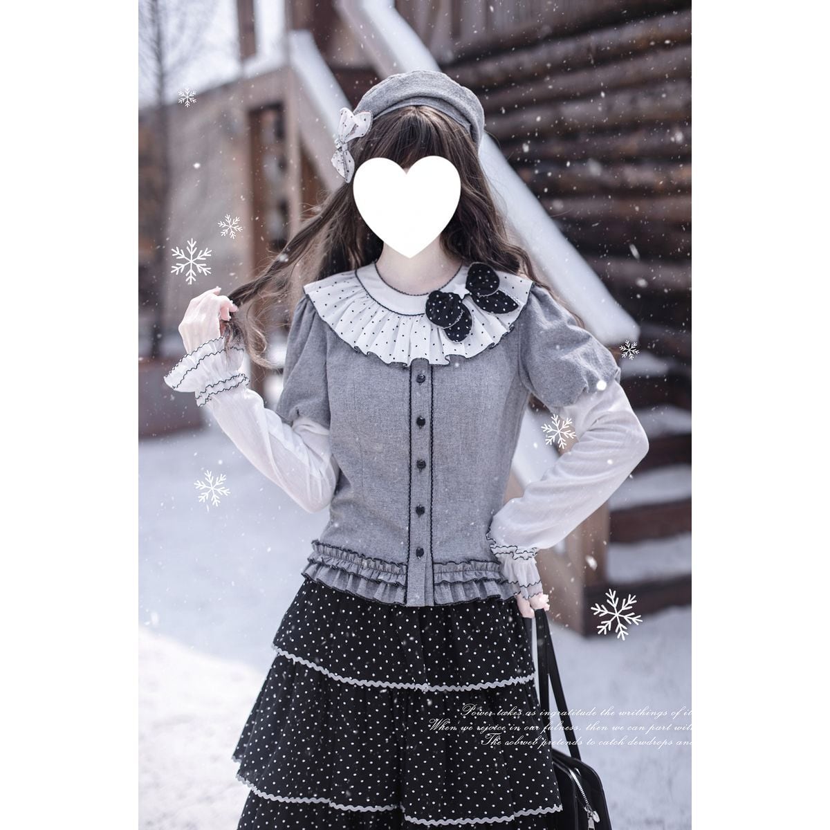 ミスティポルカドットセットアップ：スカート | Maiden's Rêve