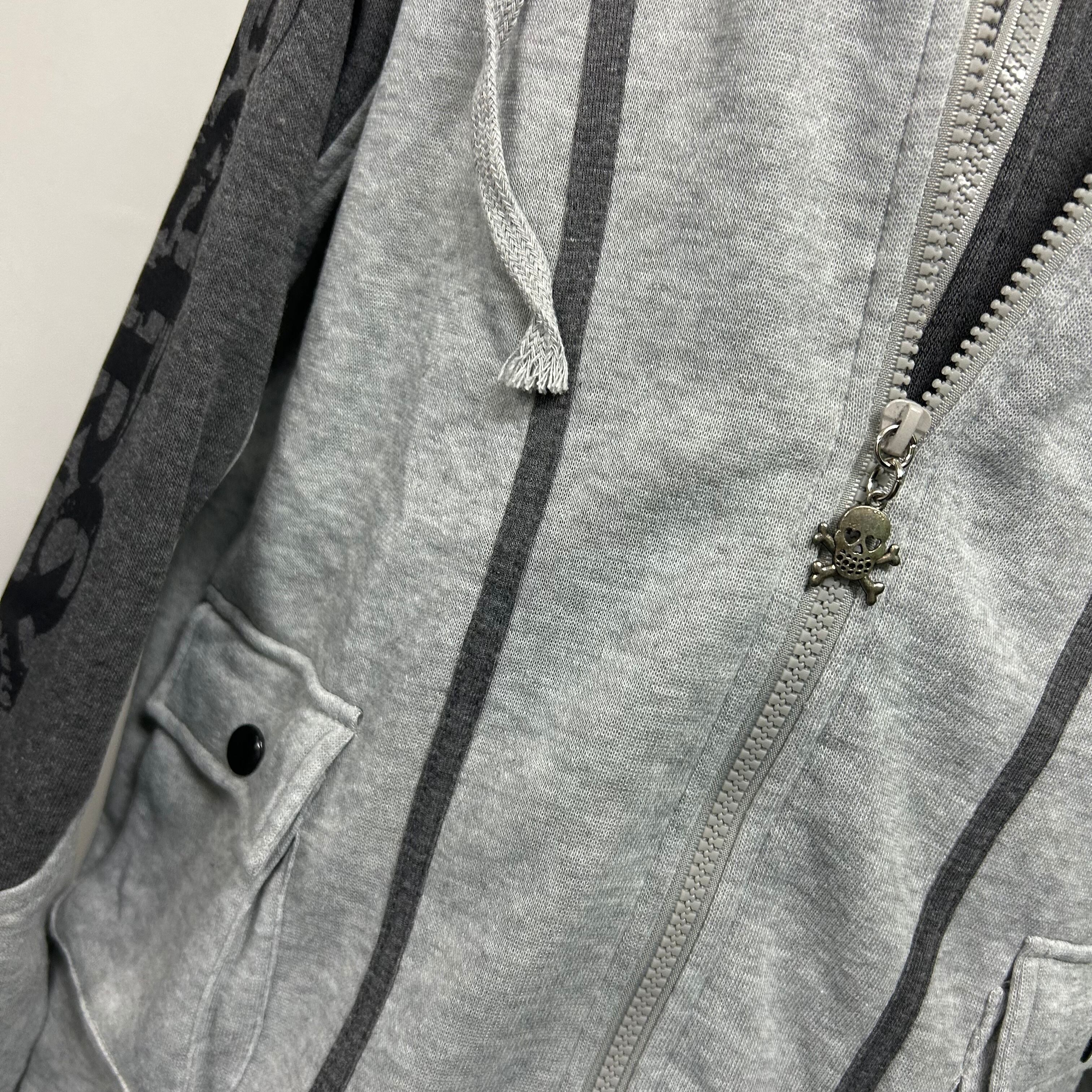 グレー変形パーカー、Lサイズ | DESTROY狂