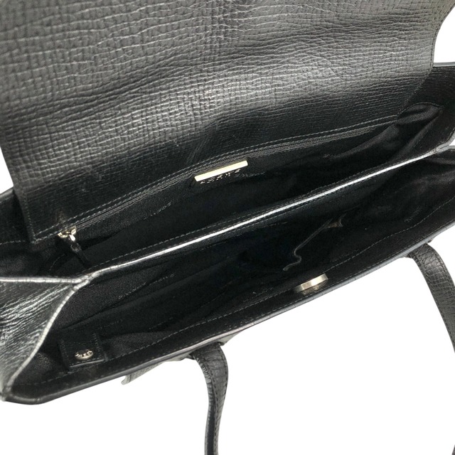 LOEWE ロエベ ハンドバッグ ブラック ロゴ型押し レザー vintage ヴィンテージ オールド xvn4mm