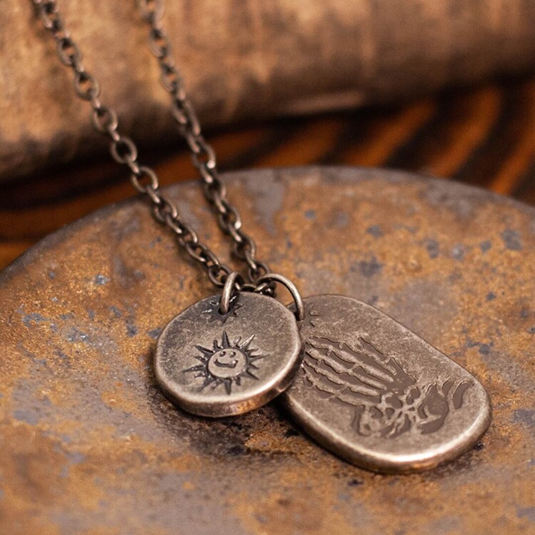 Praying Hand titanium steel Necklace(GV471)