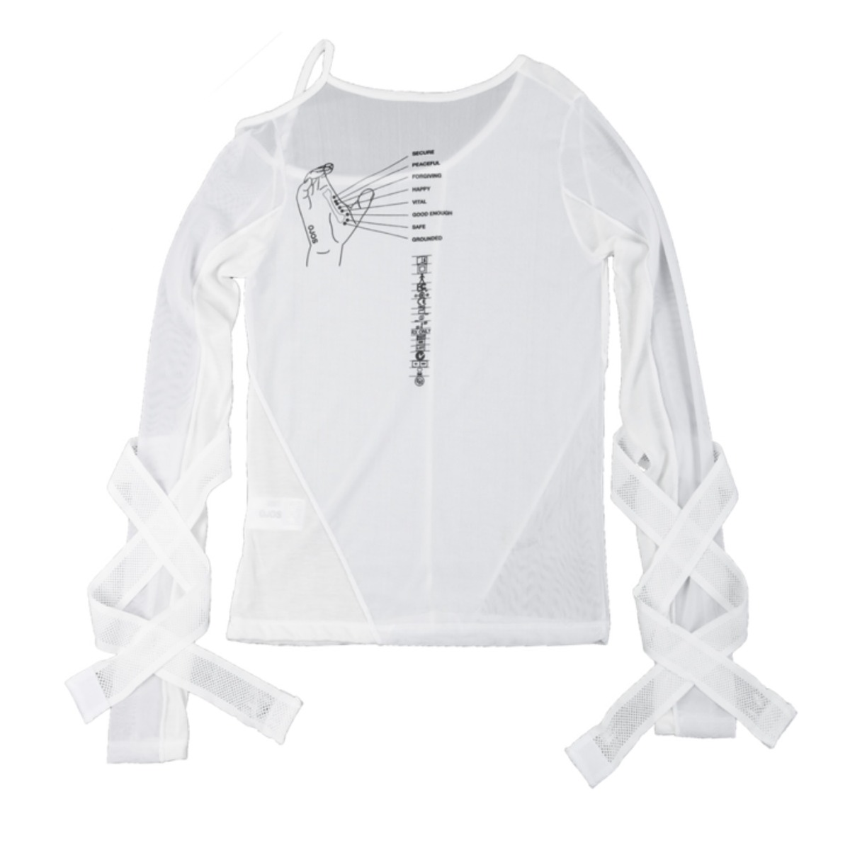 OJOS] Bandage Mesh T-shirt / White 正規品 韓国ブランド 韓国通販 韓国代行 韓国ファッション Tシャツ |  BONZ (韓国ブランド 代行)