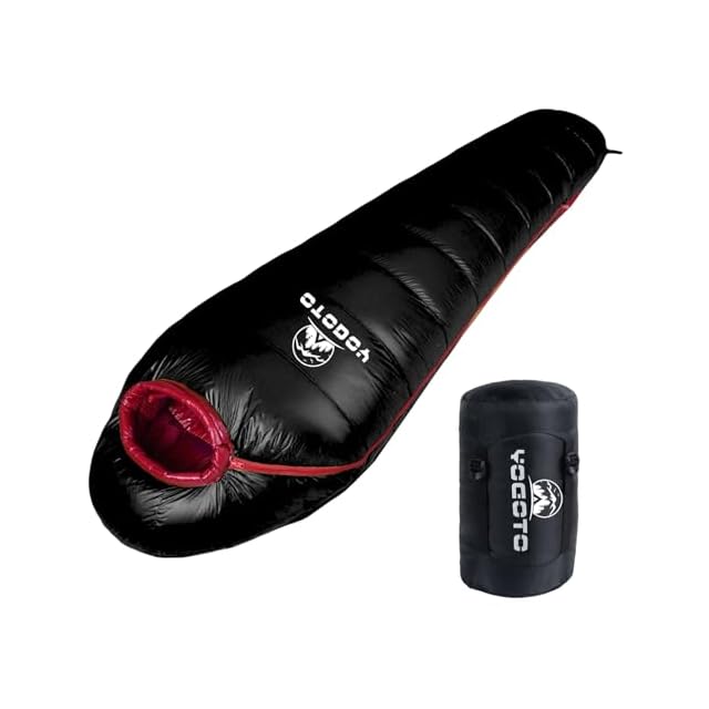 寝袋 冬用 最強 高級ダウンシュラフ 封筒型 防水保温圧縮袋付き