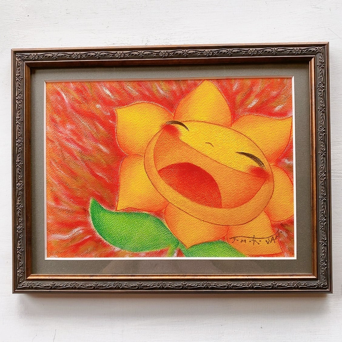 明るく元気を与えるアート作品【エネルギーいっぱいのひまわりの絵