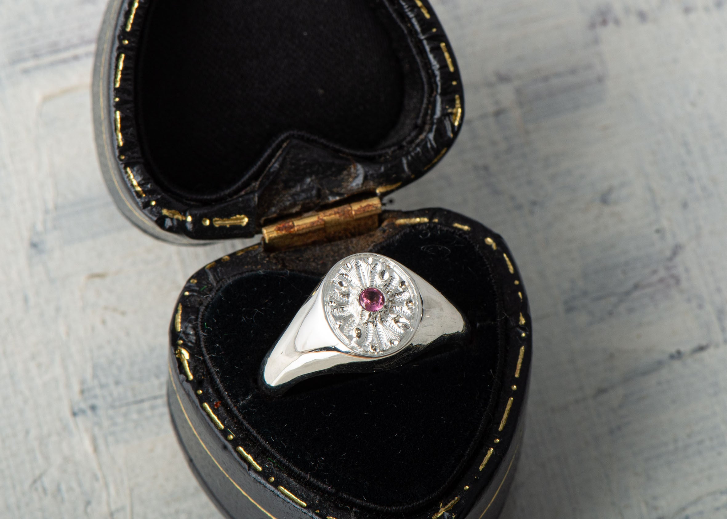 petite chevalière シルバーピンキーリング用ベース『オーバル』