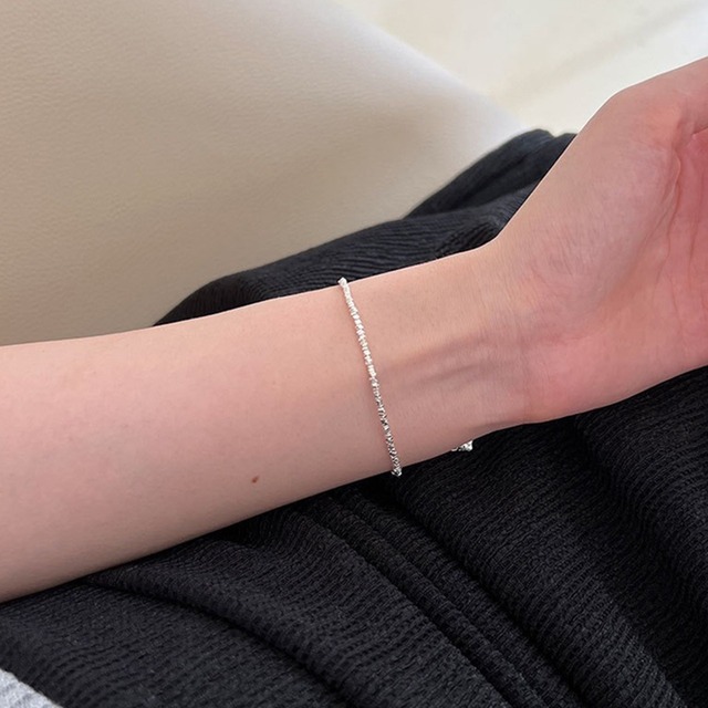 HANA大人っぽいシルバーパープルブレスレット