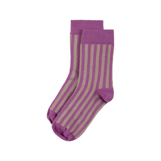 《MINGO. 2024SS》Socks / Stripe Violet Mushroom