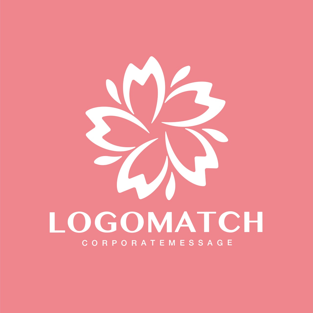 華やかに舞う桜の花びらのロゴ
