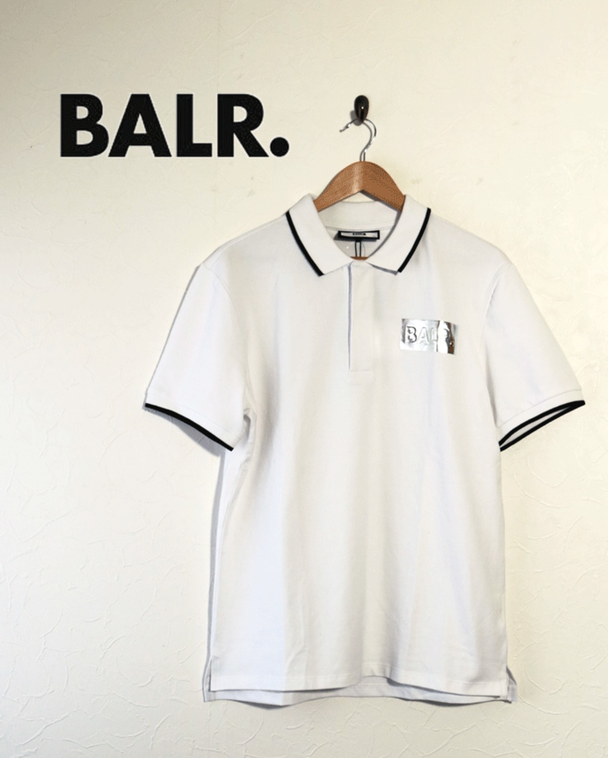 BALR. ボーラー 半袖ポロシャツ ホワイト ラグジュアリーファッション