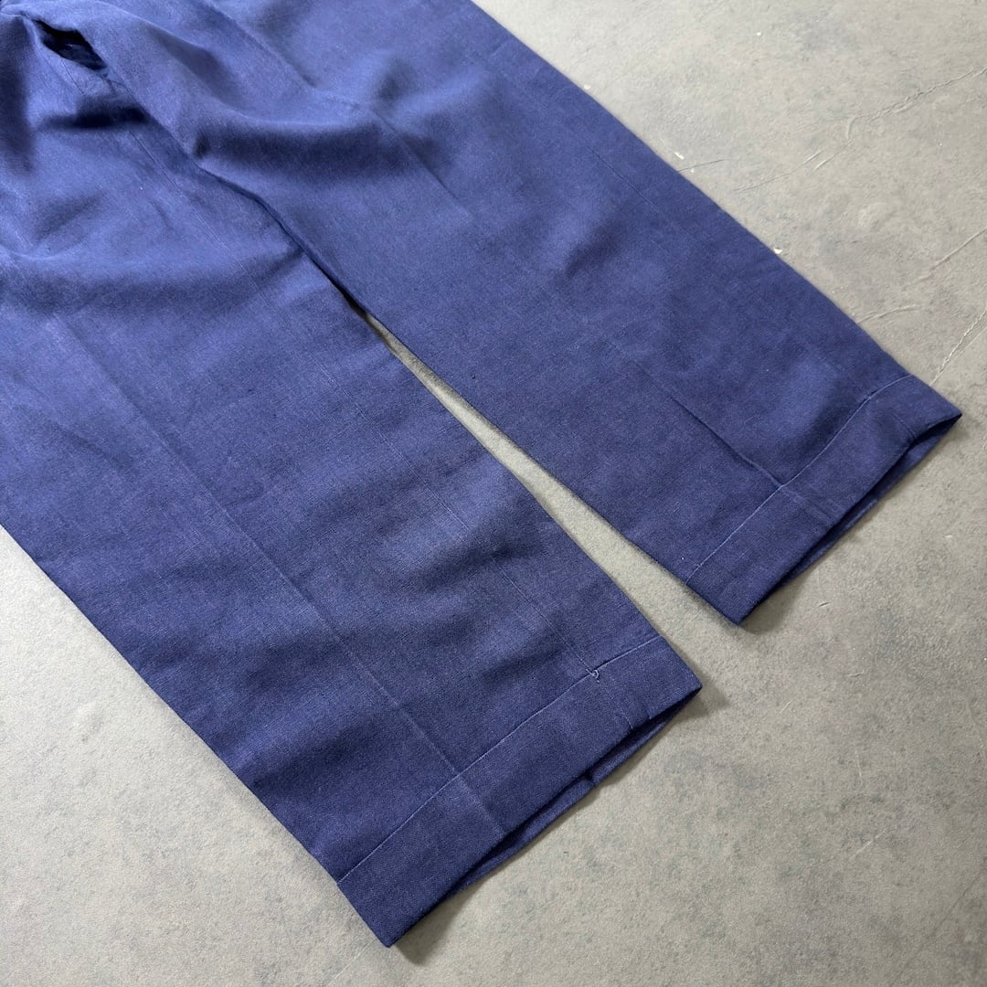 Polo by Ralph Lauren LINEN trousers NAVY W36L30 古着 | soro used
