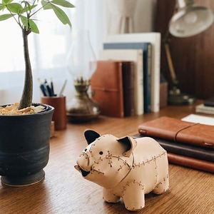 【イエロー / こぶた】 革模型キット 005 レザークラフト DIY