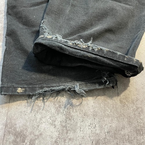 00s USA製 ブラック ダブルニー Carhartt B01 29×30 詳細写真17