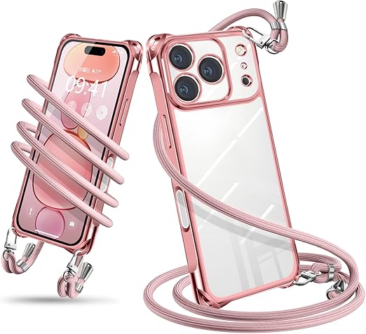 Wodiguson ケース 用の iPhone 17 Pro Max ショルダー クリア カバー