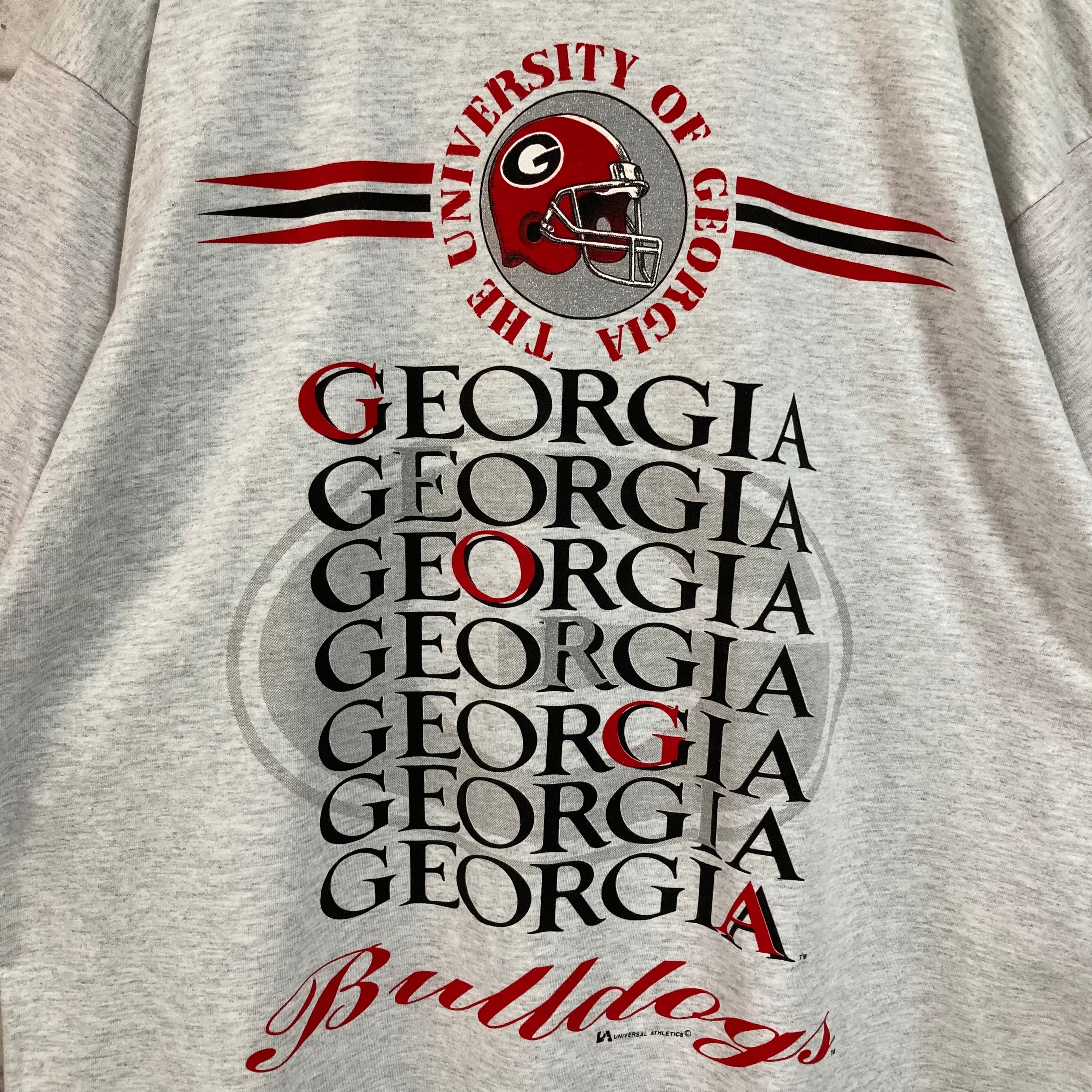 80s ビンテージ GEORGIA BULLDOGS ラグランスウェット USA-