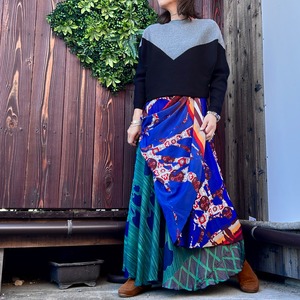 シルク巻きスカート1611