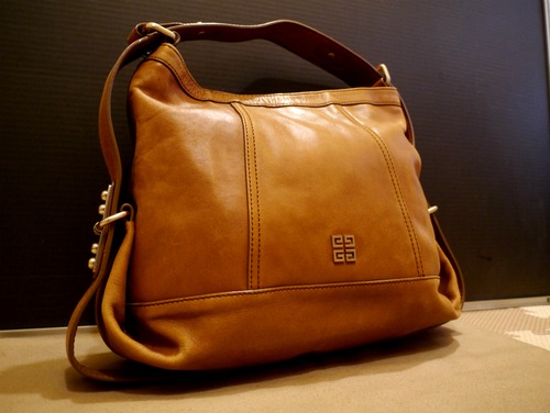 ★GIVENCHY ジバンシィ ワンショルダー レザー トート バッグ 茶★