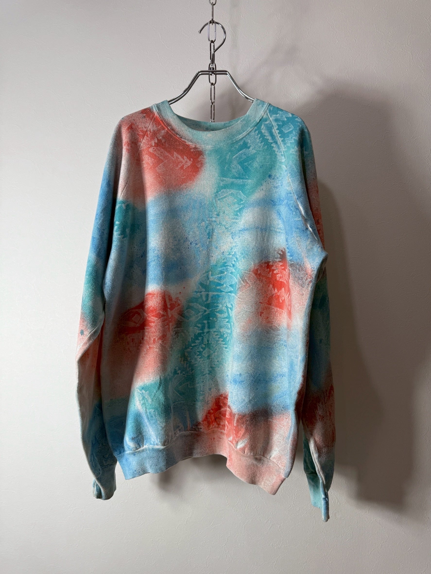 90’s USA made Abstract Art All-Over Print Sweatshirt