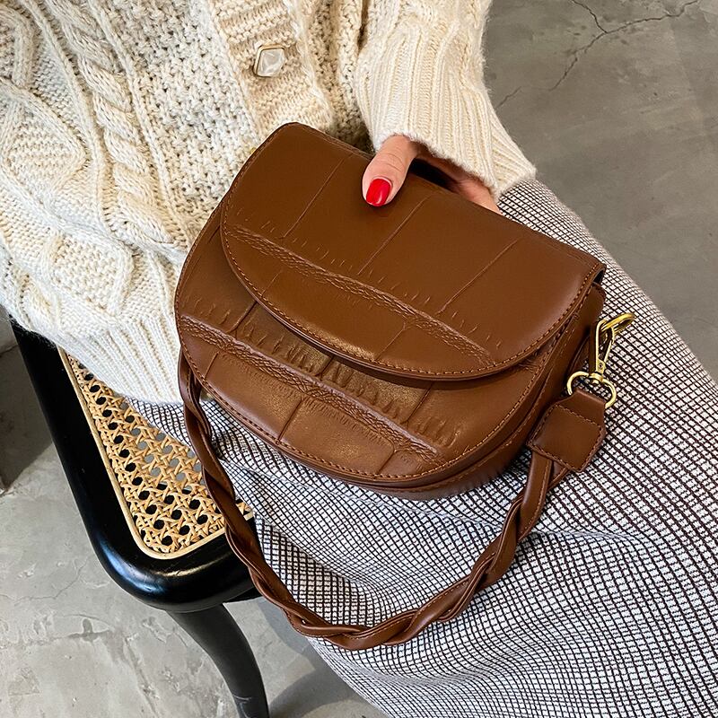 オータムウィンターショルダーバッグ 秋物 冬物 サドルバッグ シートバッグ 手作りハンドバック2781874009