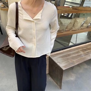 オープンカラーカーディガン