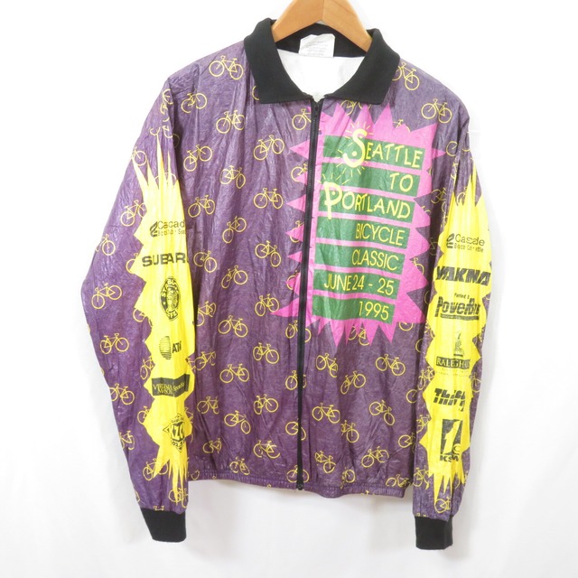 90's Graphic Jacket レーシングチーム サイクル ペーパージャケット sizeL/0401