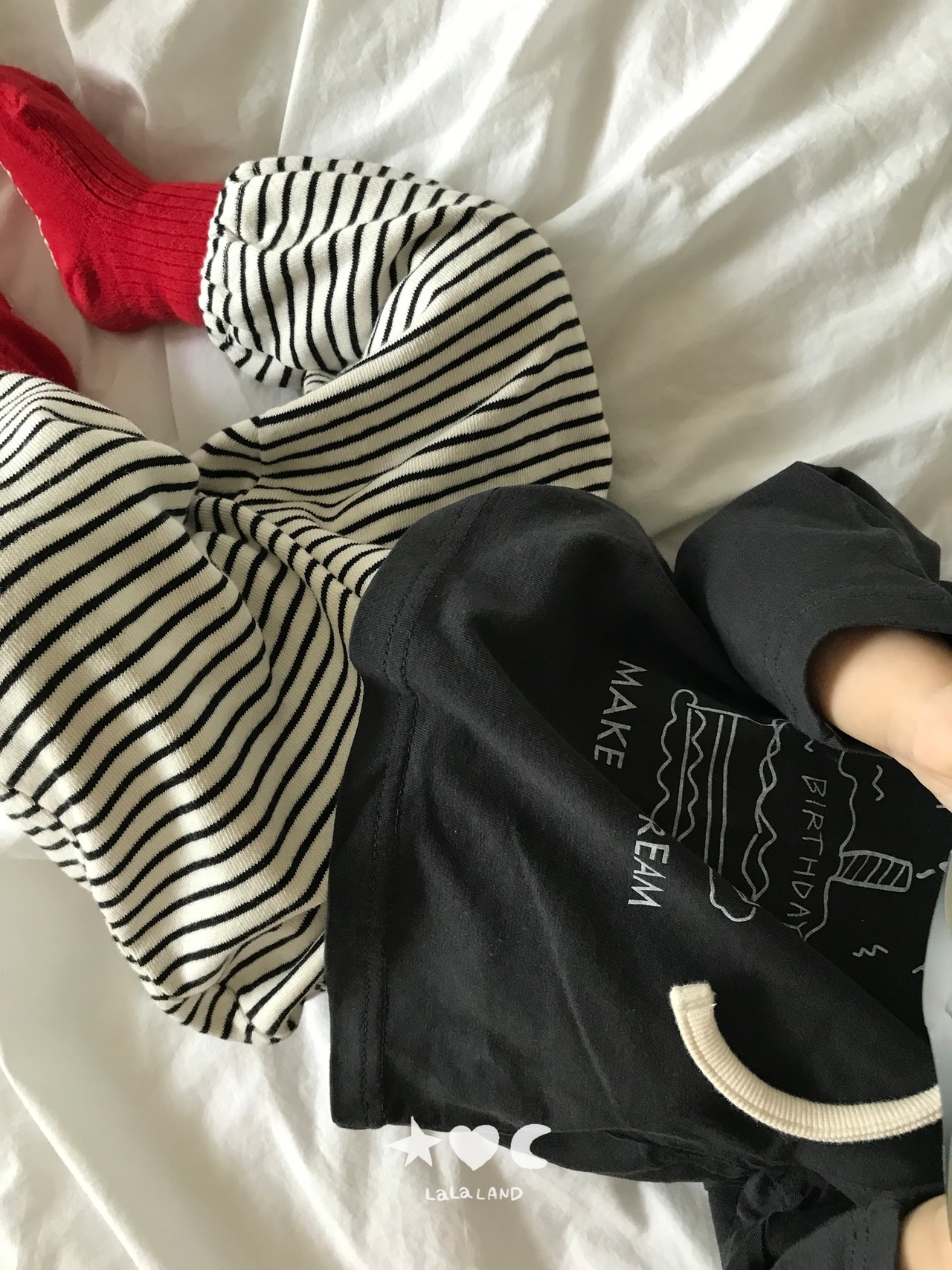 韓国子供服 / LALALAND / 26Autumn / ベベ ハッピー ラグランTシャツ / 秋服 / ベビー *6M~18M*