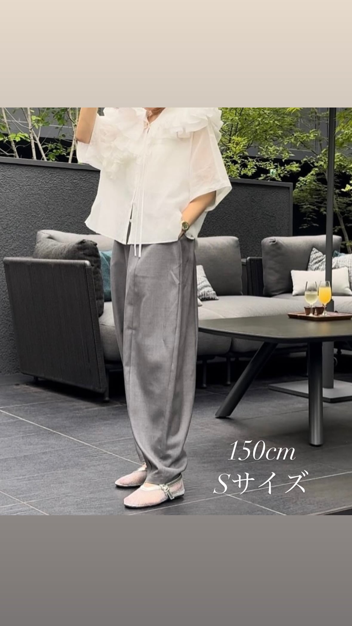 美品★lig. cocoon pants コクーンパンツ ホワイト Mサイズ cocoon pants / white | Lig.