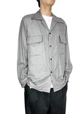 【YOKE】W Pocket Open Collar Shirt