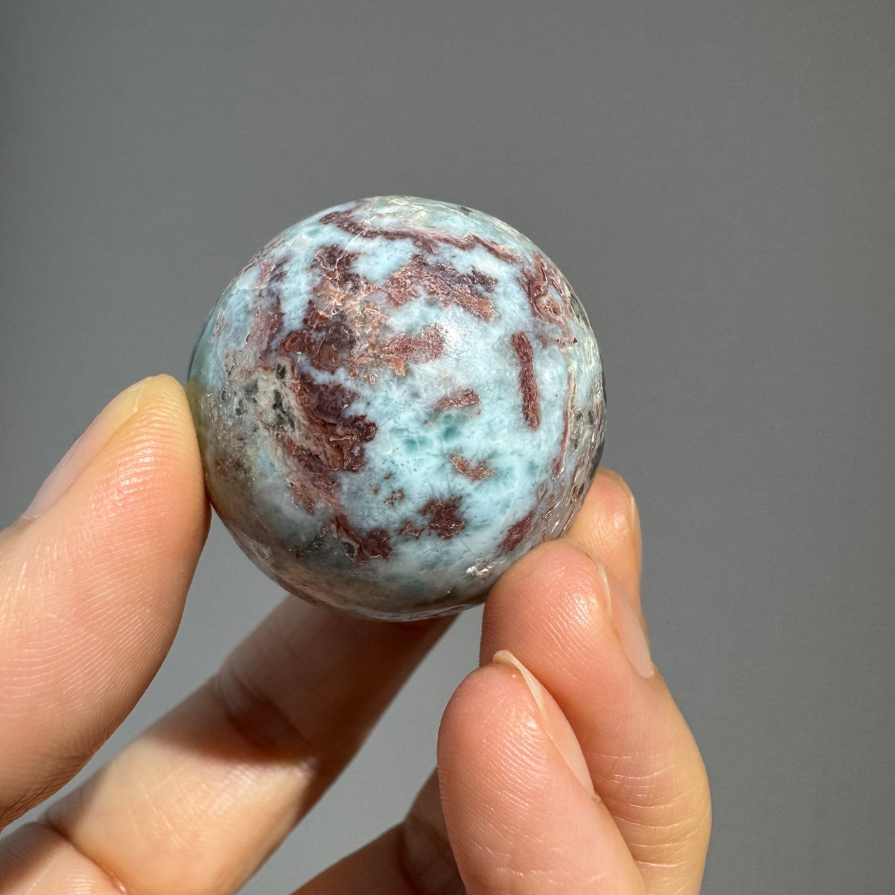 チョコレートラリマー*スフィア*250805-02*天然石*置き物*インテリアストーン