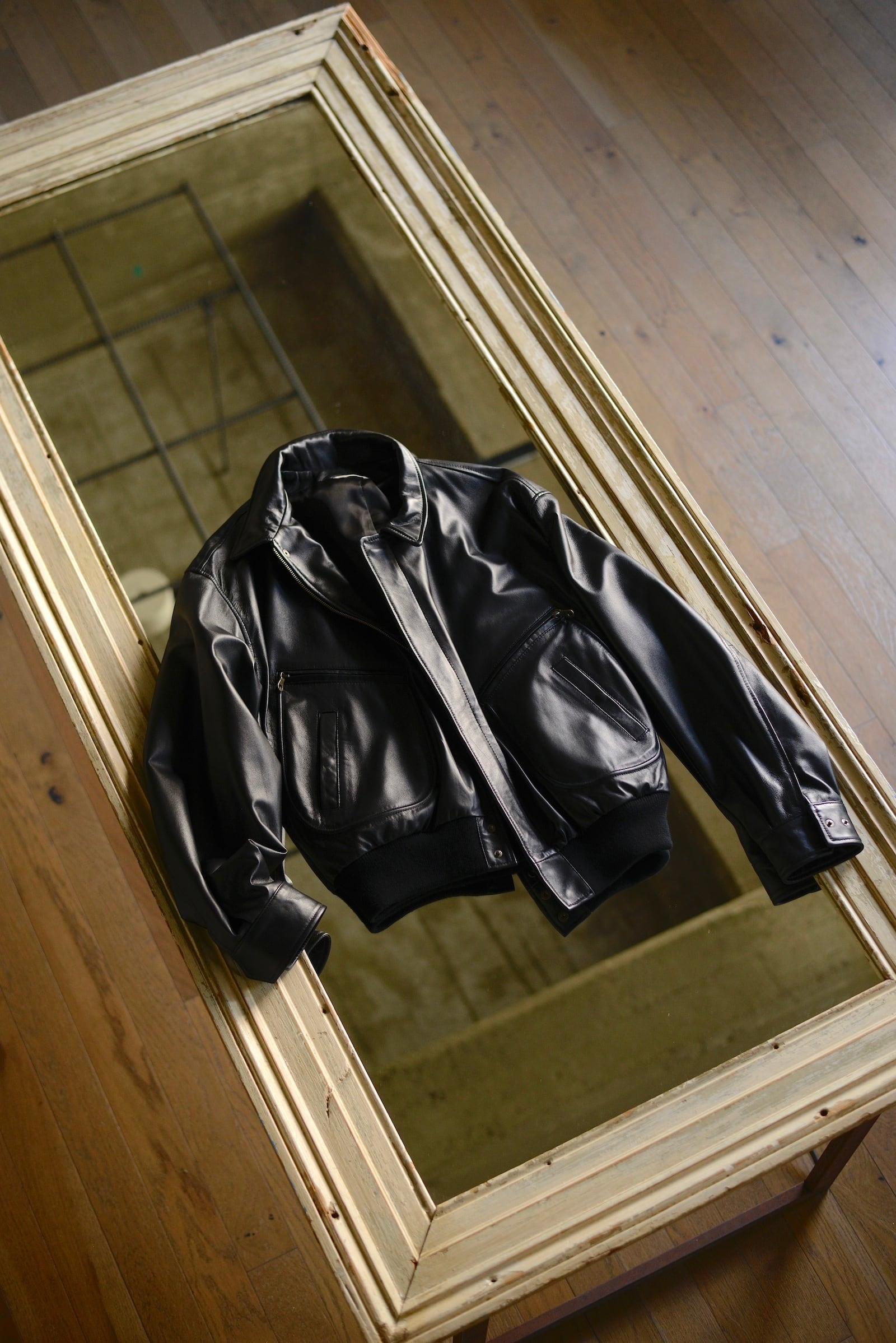 blackbird / hooded skipper long sleeve cutsewn (gray ＆ yellow