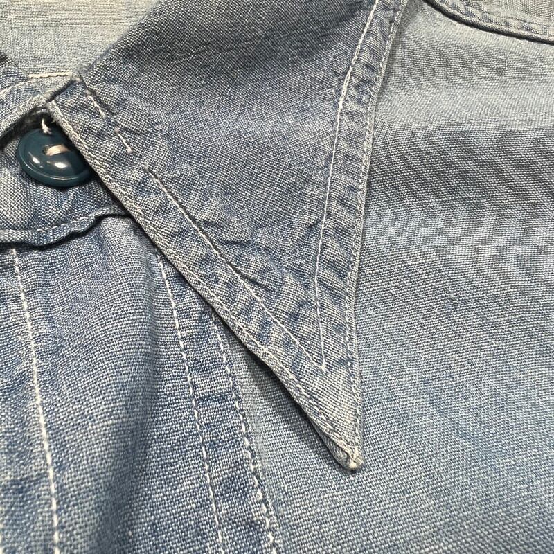 40's U.S.NAVY シャンブレーシャツ USN Chambray Shirt 台襟 ダブル