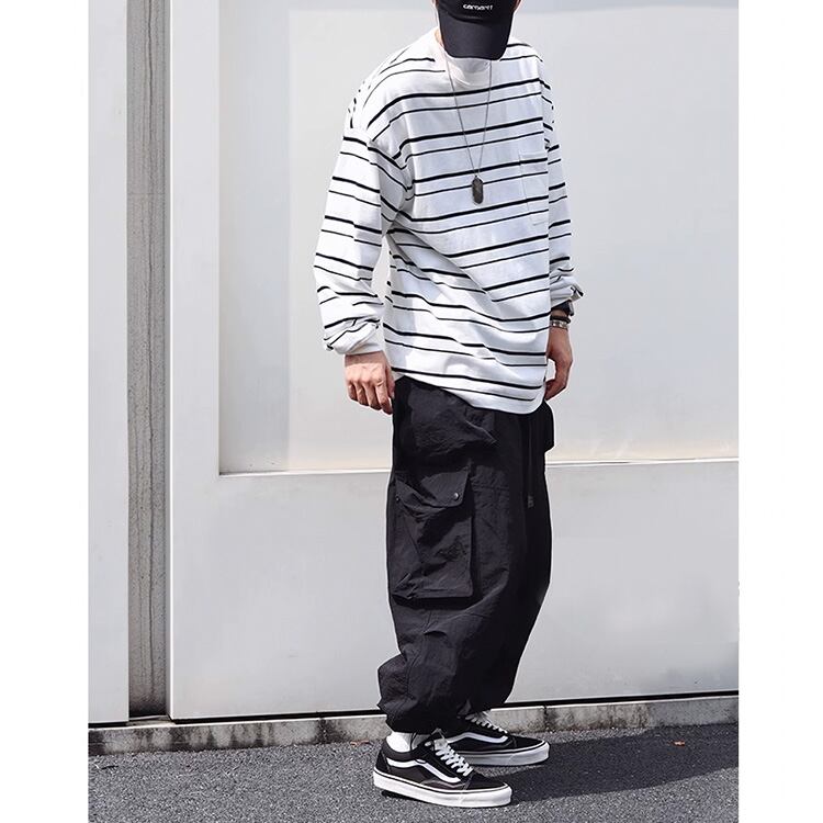 ★CUSTOM WOVEN STRIPE WASH RETRO T　　　A0787