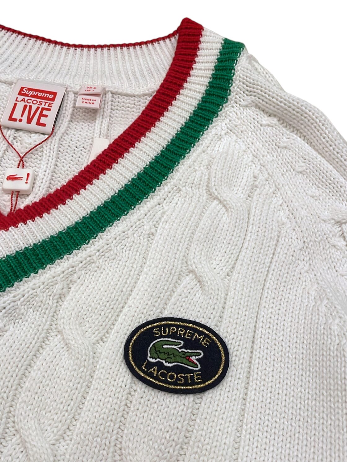 Supreme × LACOSTE 17ss Tennis Sweater シュプリーム ラコステ テニス 