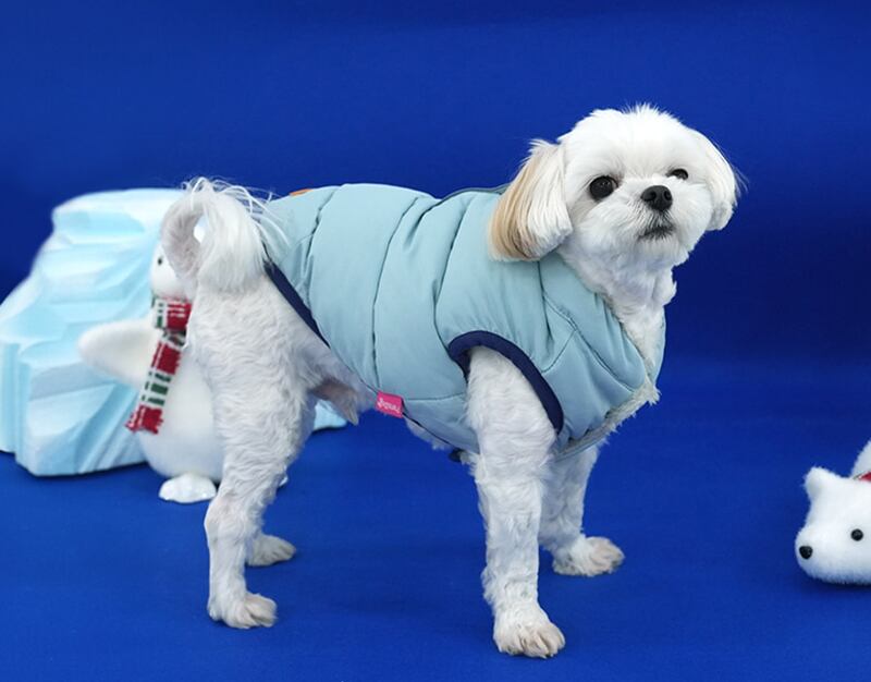northpole padding S ~ 2XL 2color  /  犬服 アウター 冬 ハーネス ダウン ベスト 暖かい ドッグウェア 小型犬 中型犬 大型犬 アウター フリース 寒さ対策 お出かけ 犬の服 ハーネス一体型 防寒 暖かい outer40