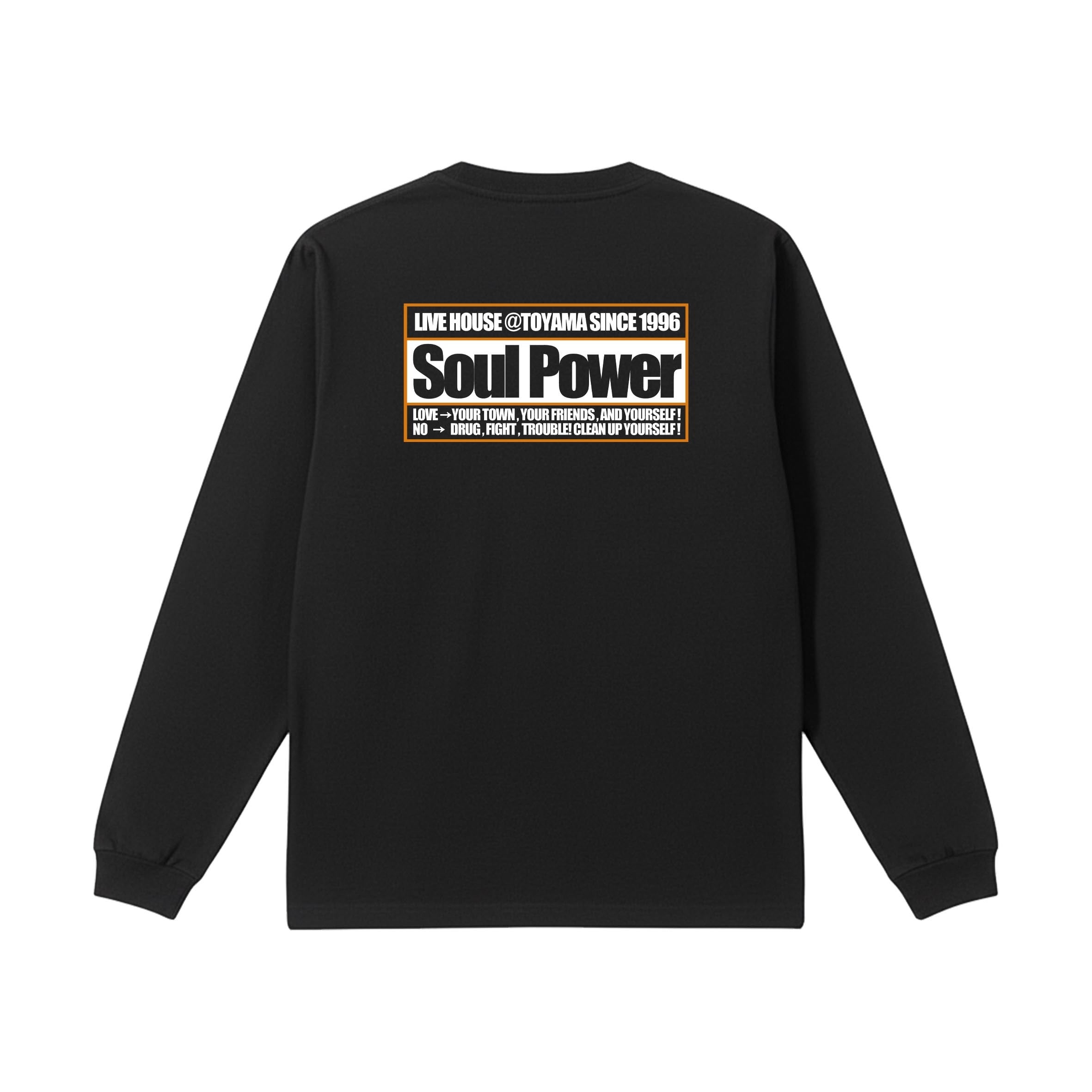 【富山ソウルパワー】Soul Power 長袖Tシャツ【ライブハウス】