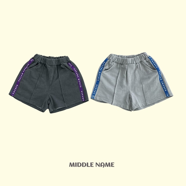 【取寄】middle name|pigment pintuck tape pants|ピグメントピンタックテープパンツ|S-JM|kids&jr|26 summer