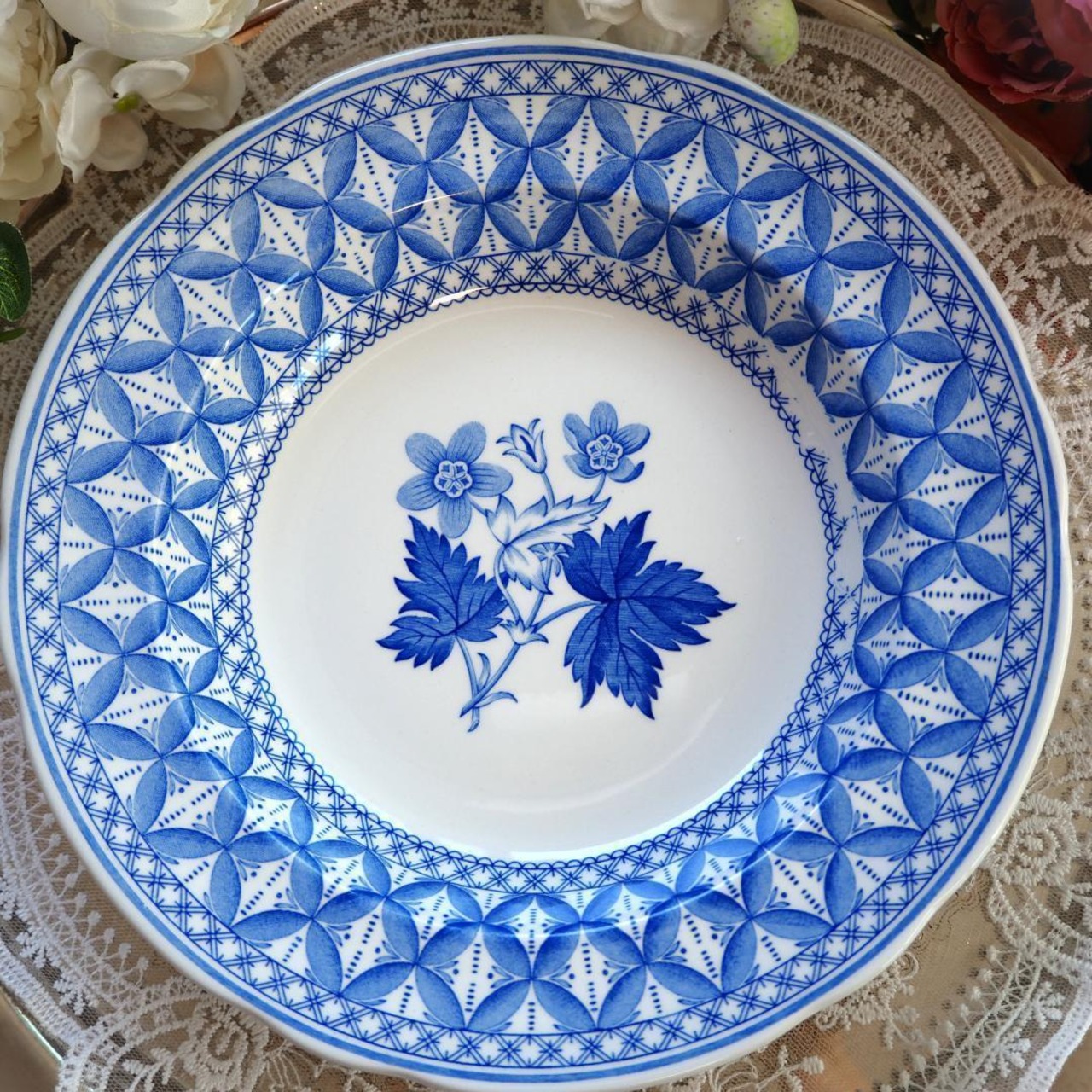 未使用 極美品 お得 スポードspode 英国 ゼラニウム 深皿 スープ皿B  