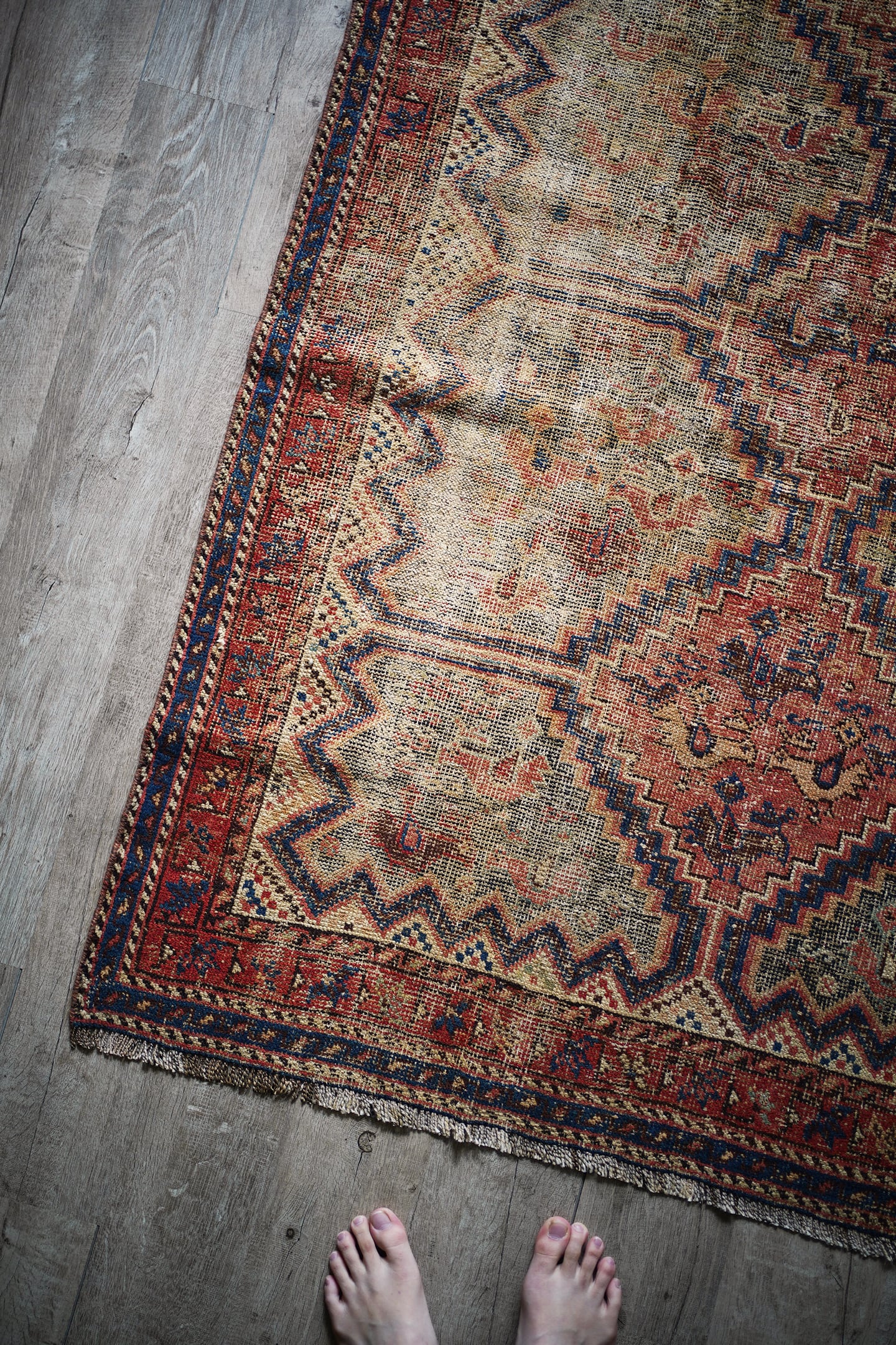 ペルシャ絨毯 ヴィンテージラグ 148×93cm 手織り オールドpersia