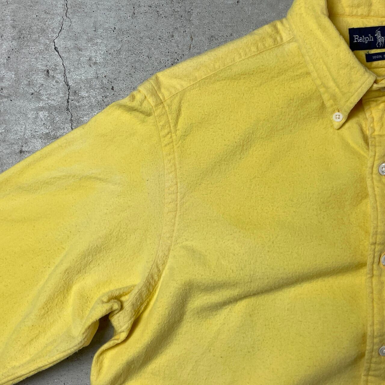 90年代 RALPH LAUREN ラルフローレン シャモアクロス 長袖シャツメンズ