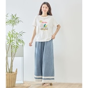 TRUBE サマータイムイラストプリント半袖Tシャツ【M~L】ホワイト